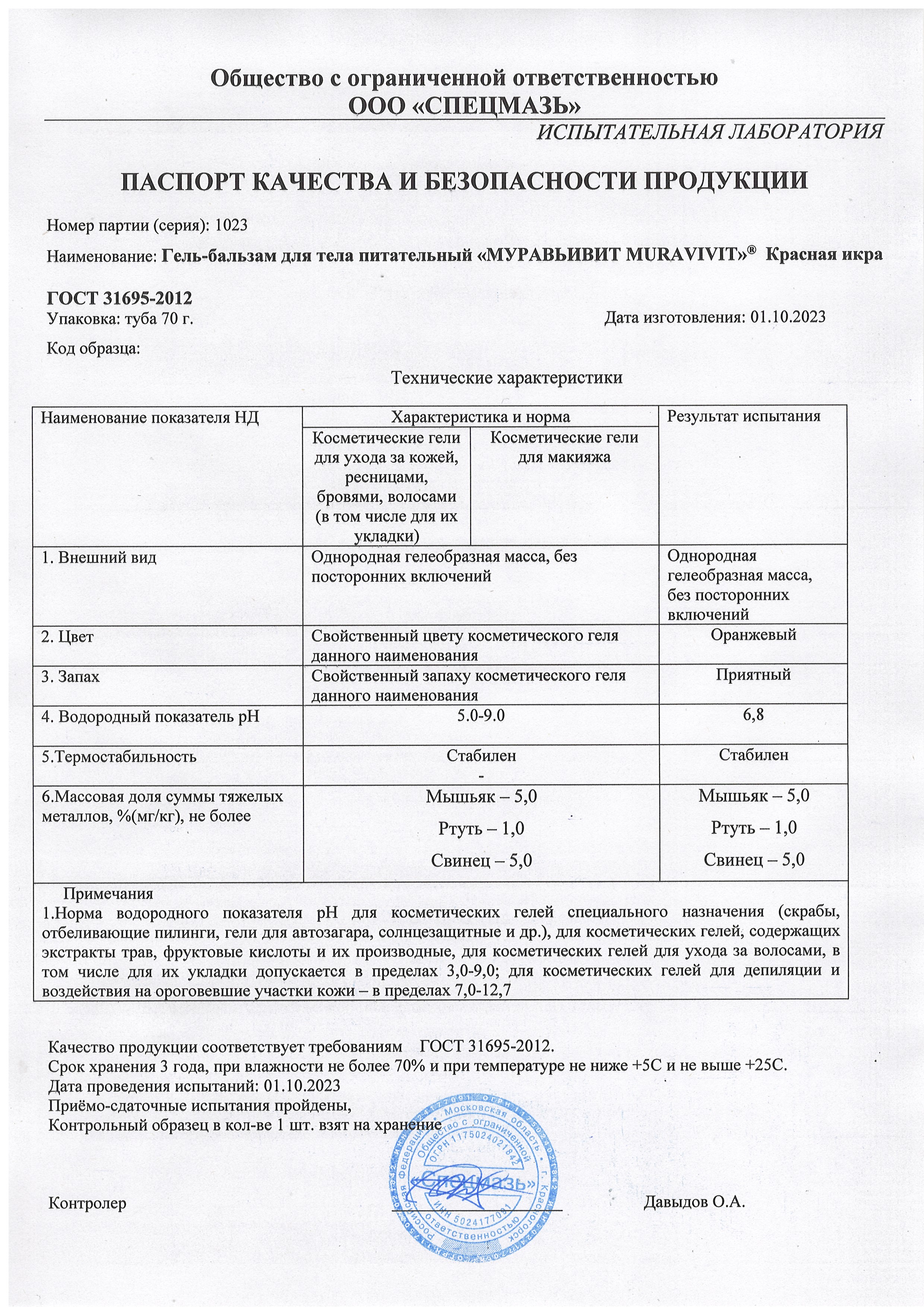 Паспорт №102023